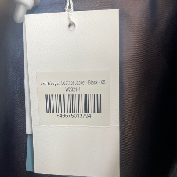 Laura Faux Leather Jacket - Black - Picture 3 of 3